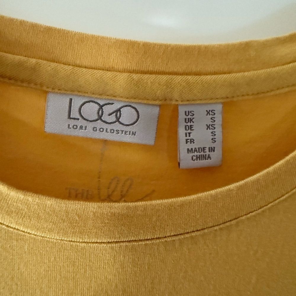 Logo by Lori Goldstein Mustard Yellow Women's Top size XS - Picture 2 of 5